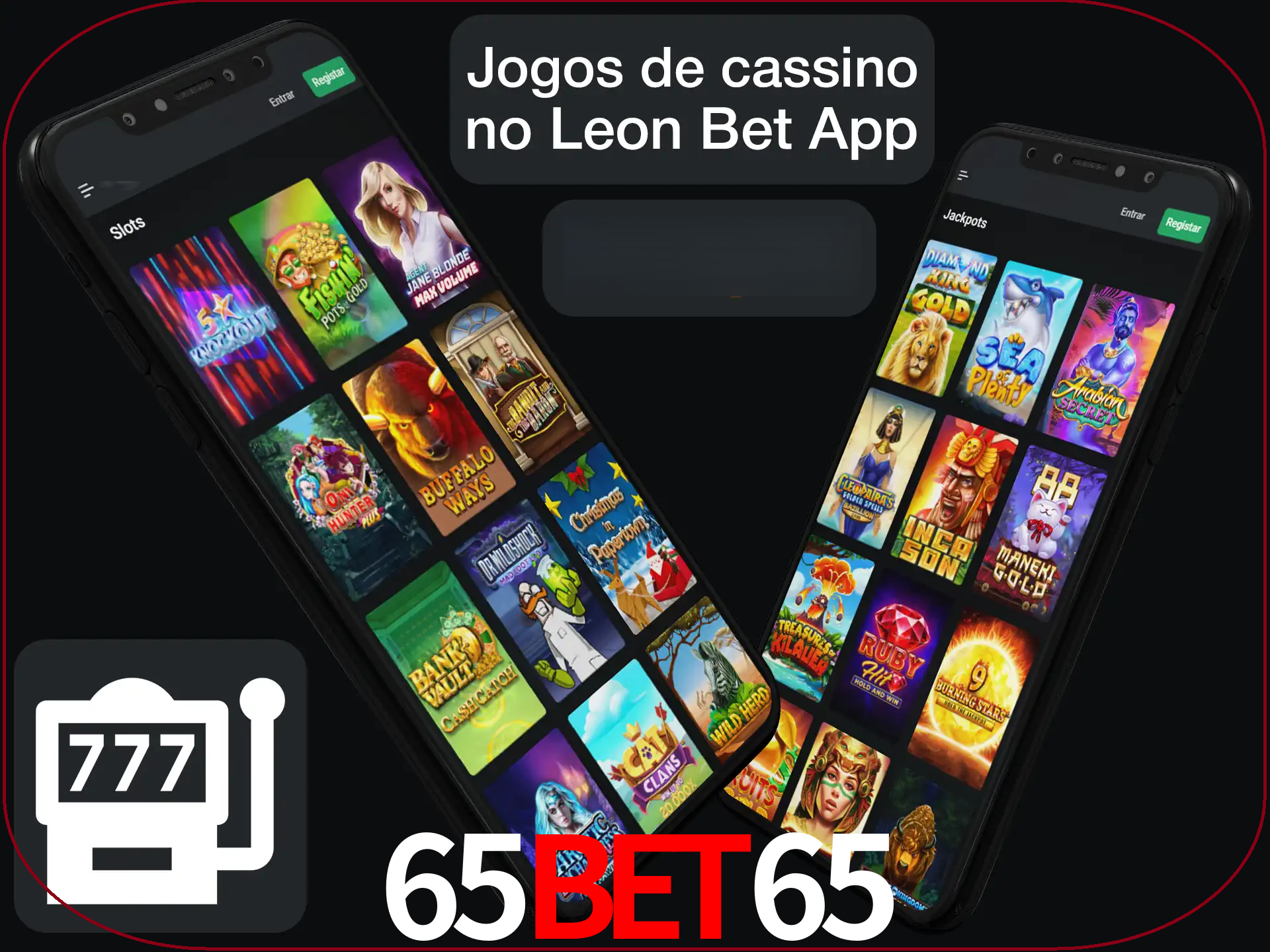 Escolha quais jogos de cassino jogar no app.