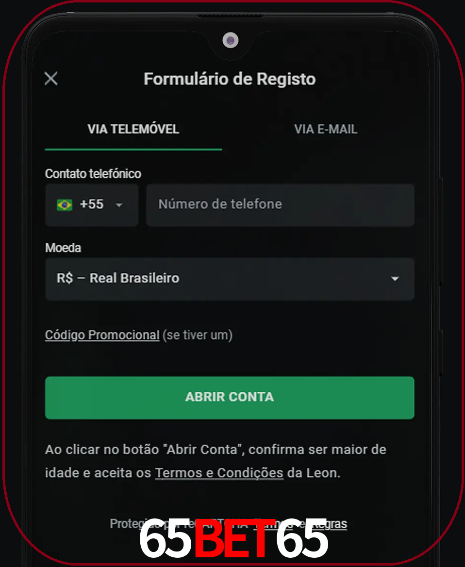 Abra o aplicativo e inicie o processo de registro.