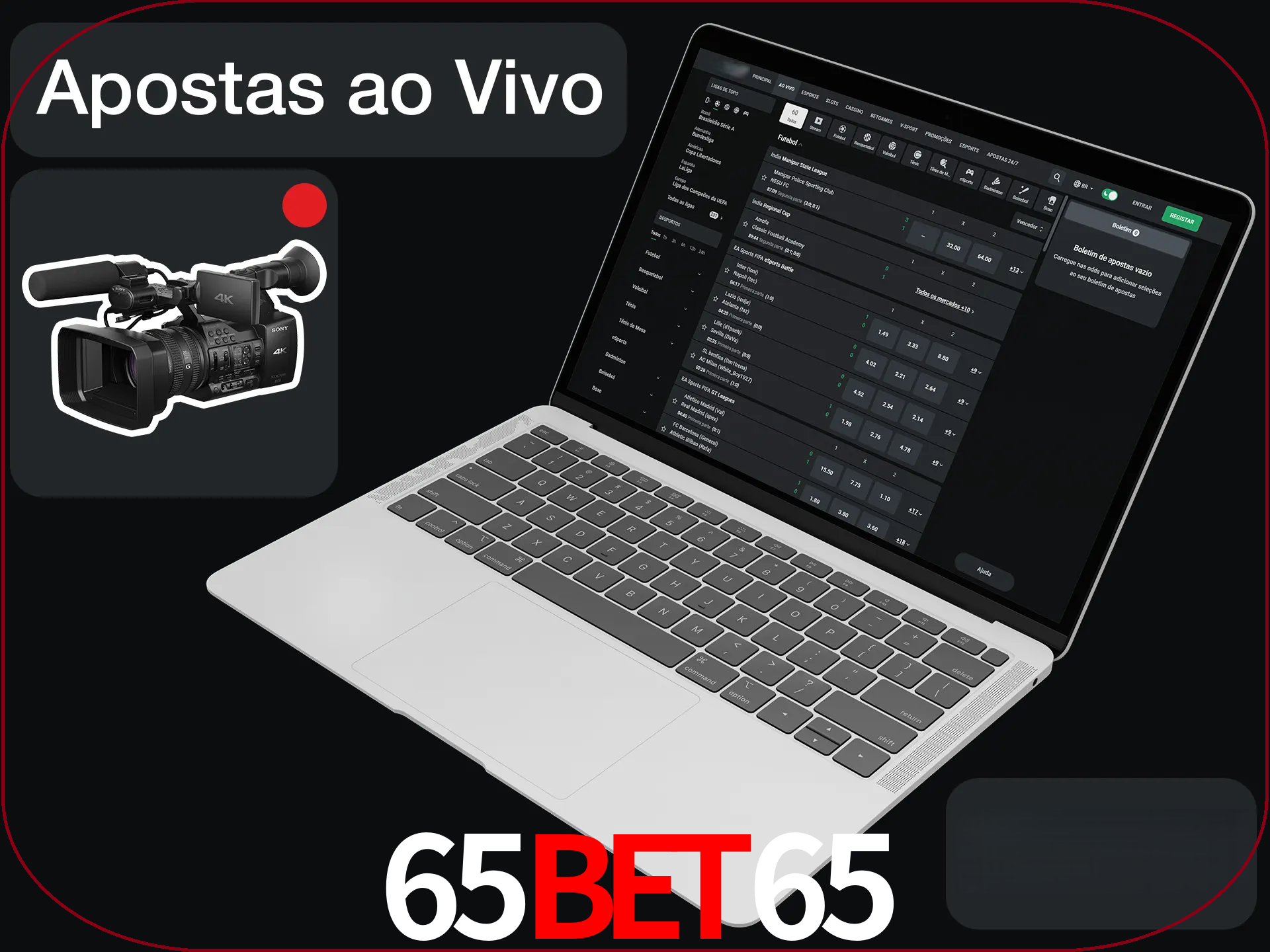 Aposte em formato ao vivo em nosso site.